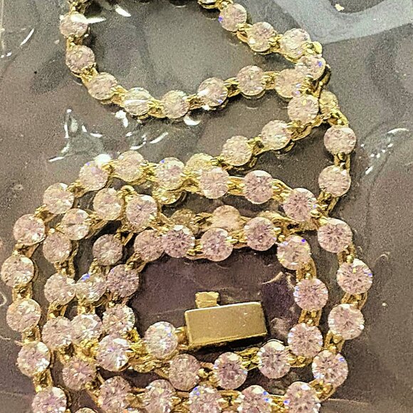 Melinda Maria She's an Icon Tennis Necklace Gold/Diamondettes - Picture 7 of 9